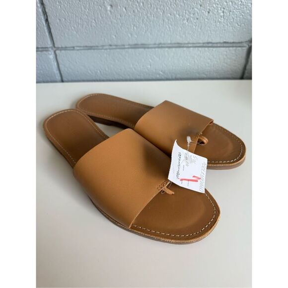Madewell Shoes - NWT Women’s Madewell The Boardwalk Post Slide Sandal in Leather size 10.5